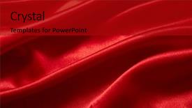  Presentation with satin - Theme with luxury red satin smooth fabric background and a crimson colored foreground