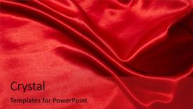  Presentation with invitation - Theme having luxury red satin smooth fabric background and a red colored foreground