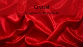  Presentation with satin - Beautiful theme featuring luxury red satin smooth fabric backdrop and a crimson colored foreground