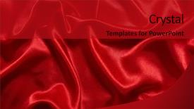  Presentation with invitation - Colorful PPT theme enhanced with luxury red satin smooth fabric backdrop and a crimson colored foreground