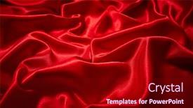  Presentation with invitation - Audience pleasing slide deck consisting of luxury-red-satin-smooth-fabric backdrop and a crimson colored foreground