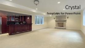  Presentation with new home - PPT layouts with new construction home with bar background and a light gray colored foreground