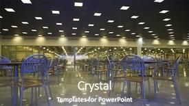  Presentation with modern food - Beautiful presentation theme featuring luxury restaurant night - fast food in modern building backdrop and a gray colored foreground