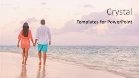  Presentation with romantic getaway - Presentation having luxury-romantic-caribbean-getaway background and a cream colored foreground