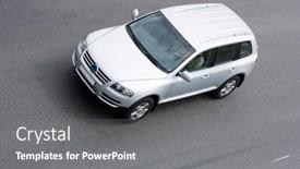  Presentation with suv car - Amazing PPT layouts having luxury-silver-sport-vehicle-suv backdrop and a gray colored foreground