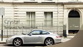  Presentation with luxury car - Theme enhanced with luxury-sport-car-in-front background and a mint green colored foreground