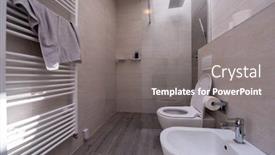  Presentation with fancy - Colorful presentation enhanced with luxury-stylish-bathroom-interior backdrop and a gray colored foreground