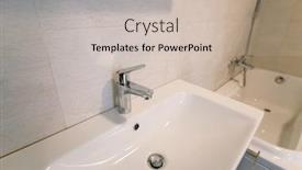  Presentation with fancy - Cool new slide deck with luxury-stylish-bathroom-interior backdrop and a soft green colored foreground