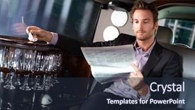  Presentation with 3d man sitting question mark - Audience pleasing slide set consisting of luxury travel - handsome young man sitting backdrop and a wine colored foreground