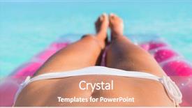  Presentation with luxury travel - Audience pleasing slide set consisting of luxury travel caribbean tropical beach backdrop and a coral colored foreground