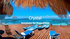  Presentation with mexico cancun - Audience pleasing presentation consisting of luxury vacation concept mexico cancun backdrop and a teal colored foreground