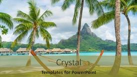  Presentation with luxury resort - Cool new PPT layouts with luxury-vacation-honeymoon-resort-tourist backdrop and a gold colored foreground