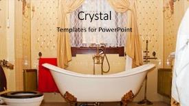  Presentation with luxury hotel - Colorful PPT layouts enhanced with luxury vintage bathroom interior backdrop and a lemonade colored foreground