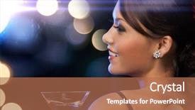  Presentation with cocktail party - Colorful presentation enhanced with luxury vip nightlife party concept backdrop and a coral colored foreground