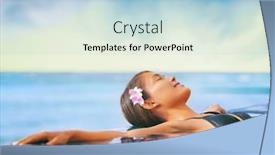  Presentation with hotel resort - Amazing theme having luxury-wellness-spa-resort-asian backdrop and a light blue colored foreground
