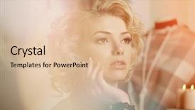  Presentation with rich - Audience pleasing theme consisting of luxury woman like marilyn monroe backdrop and a lemonade colored foreground