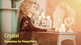  Presentation with indian woman face beauty - Amazing PPT theme having luxury woman like marilyn monroe backdrop and a tawny brown colored foreground