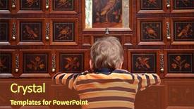  Presentation with case - Cool new slides with luxury-wooden-case-with-inlaid backdrop and a tawny brown colored foreground