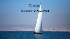  Presentation with yachting - Slides featuring luxury yacht at sea sailing background and a light blue colored foreground