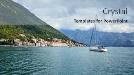  Presentation with luxury yacht - PPT theme enhanced with luxury-yacht-in-the-sea background and a light blue colored foreground