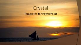  Presentation with luxury yacht - Slide deck having luxury yacht on sundown background background and a yellow colored foreground