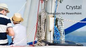  Presentation with luxury yacht - Colorful PPT layouts enhanced with luxury yacht or catamaran boat backdrop and a lemonade colored foreground