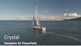  Presentation with epic - Slide set with luxury-yacht-sailing-at-ocean background and a dark gray colored foreground