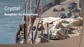  Presentation with luxury yacht - Colorful presentation theme enhanced with luxury yacht backdrop and a gray colored foreground