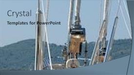  Presentation with luxury yacht - Cool new presentation theme with luxury yacht backdrop and a light blue colored foreground