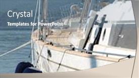  Presentation with luxury yacht - Cool new PPT theme with luxury yacht backdrop and a seafoam green colored foreground