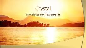  Presentation with sunset coast of the sea - Amazing slides having luxury yachts floating far away backdrop and a cream colored foreground