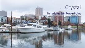  Presentation with tranquil - Colorful slides enhanced with luxury-yachts-on-tranquil-water backdrop and a sky blue colored foreground