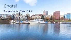  Presentation with tranquil - Amazing slides having luxury-yachts-on-tranquil-water backdrop and a sky blue colored foreground