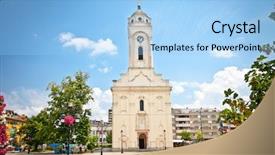  Presentation with orthodox - Presentation design featuring ly - orthodox church on the main background and a light blue colored foreground