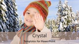  Presentation with saying - PPT layouts enhanced with ly - winter happiness kid saying stop background and a  colored foreground