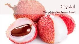  Presentation with juice - Amazing slides having lychee fresh lychees isolated backdrop and a lemonade colored foreground