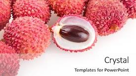  Presentation with juice - Slides featuring lychees background and a  colored foreground