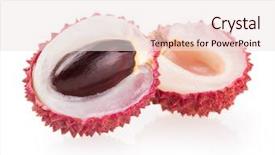  Presentation with juice - PPT theme with lychees background and a lemonade colored foreground