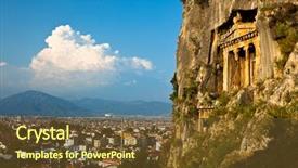  Presentation with rock - Audience pleasing PPT layouts consisting of lycian rock tombs - fethiye turkey backdrop and a tawny brown colored foreground