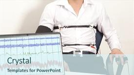  Presentation with detector - Audience pleasing presentation theme consisting of lying - man passes a lie detector backdrop and a sky blue colored foreground