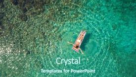  Presentation with mattress - Slide deck featuring lying - top down view background and a ocean colored foreground