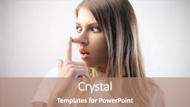  Presentation with nose - Theme having lying - woman with long nose background and a coral colored foreground