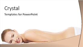  Presentation with relaxing - Audience pleasing slide deck consisting of lying and relaxing at spa backdrop and a  colored foreground