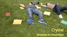  Presentation with study - Colorful slide deck enhanced with lying down at the school backdrop and a tawny brown colored foreground