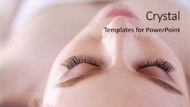  Presentation with spa salon - Amazing slides having lying on a massage table backdrop and a soft green colored foreground