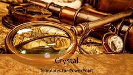  Presentation with vintage compass - Theme having lying on an old map background and a gold colored foreground