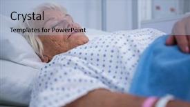  Presentation with hospital bed - Cool new PPT layouts with lying on bed in hospital backdrop and a  colored foreground