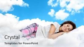  Presentation with coral reefs blue water beautiful sky - PPT layouts enhanced with lying on blue cloudy sky background and a sky blue colored foreground