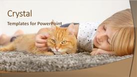  Presentation with floor - Amazing PPT theme having lying on floor with red backdrop and a  colored foreground