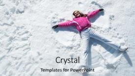  Presentation with moving snow - Amazing slide deck having lying on snow and moving backdrop and a sky blue colored foreground